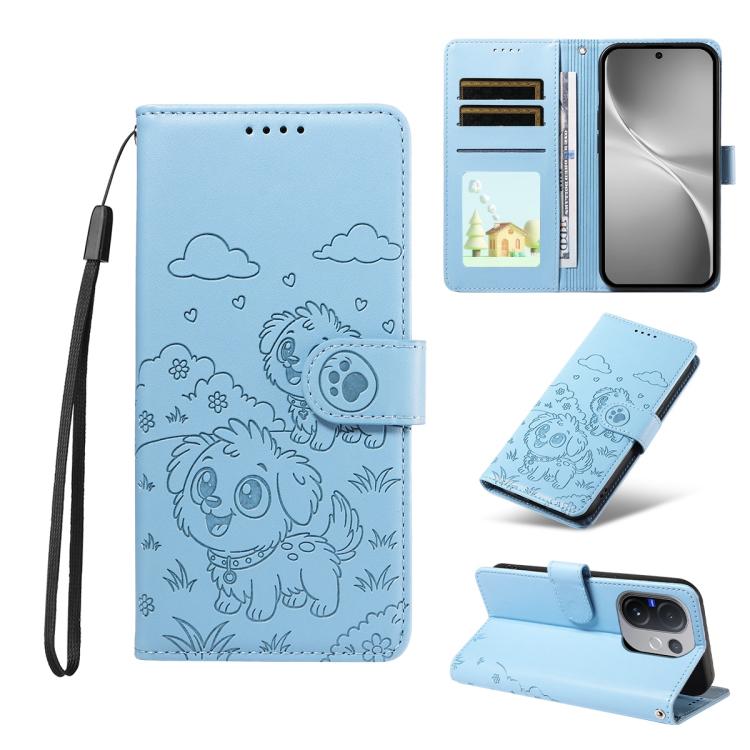 Embossed Heart Dog RFID Blocking Wallet Leather Phone Case, For vivo S2 5G / V80 Lite IN/PK, For vivo X300 E 5G, For vivo Y500 4G / iQOO Z11 5G / T5 Pro 5G, For vivo Y600 Pro 5G, For vivo Y05 4G / Y21 5G 2026, For vivo V70 FE 5G                        ...