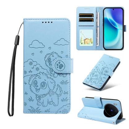 Embossed Heart Dog RFID Blocking Wallet Leather Phone Case, For vivo S2 5G / V80 Lite IN/PK, For vivo X300 E 5G, For vivo Y500 4G / iQOO Z11 5G / T5 Pro 5G, For vivo Y600 Pro 5G, For vivo Y05 4G / Y21 5G 2026, For vivo V70 FE 5G                        ...