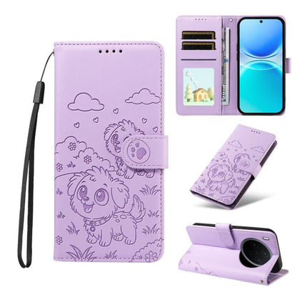 Embossed Heart Dog RFID Blocking Wallet Leather Phone Case, For vivo S2 5G / V80 Lite IN/PK, For vivo X300 E 5G, For vivo Y500 4G / iQOO Z11 5G / T5 Pro 5G, For vivo Y600 Pro 5G, For vivo Y05 4G / Y21 5G 2026, For vivo V70 FE 5G                        ...