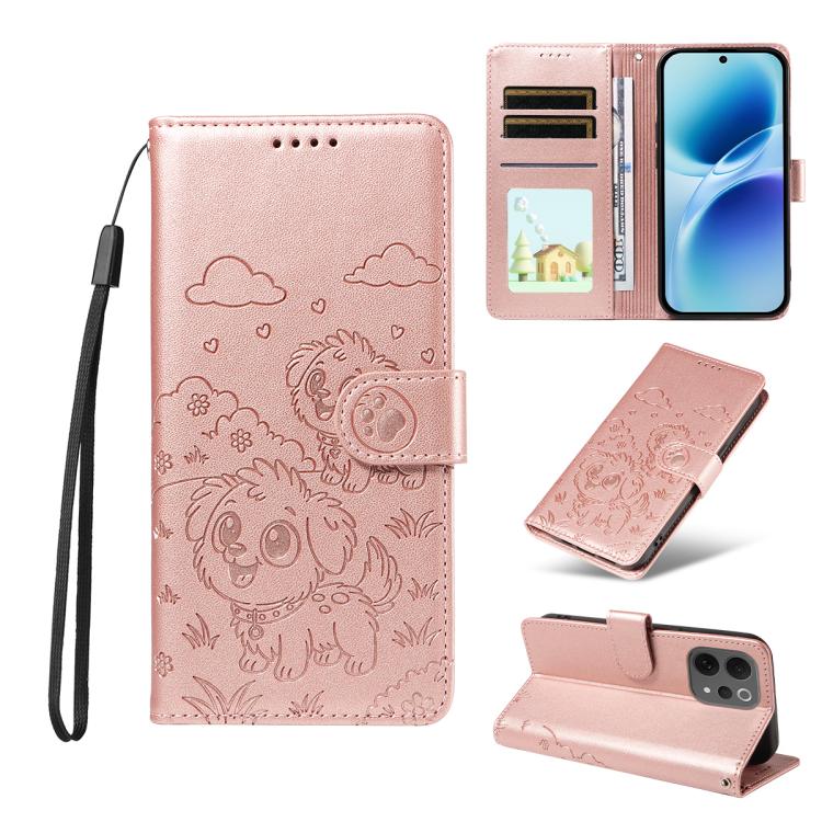 Embossed Heart Dog RFID Blocking Wallet Leather Phone Case, For vivo S2 5G / V80 Lite IN/PK, For vivo X300 E 5G, For vivo Y500 4G / iQOO Z11 5G / T5 Pro 5G, For vivo Y600 Pro 5G, For vivo Y05 4G / Y21 5G 2026, For vivo V70 FE 5G                        ...