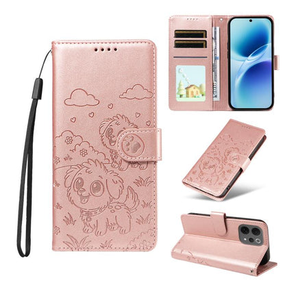 Embossed Heart Dog RFID Blocking Wallet Leather Phone Case, For vivo S2 5G / V80 Lite IN/PK, For vivo X300 E 5G, For vivo Y500 4G / iQOO Z11 5G / T5 Pro 5G, For vivo Y600 Pro 5G, For vivo Y05 4G / Y21 5G 2026, For vivo V70 FE 5G                        ...