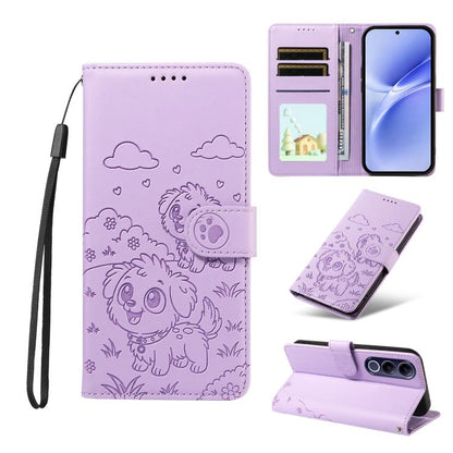 Embossed Heart Dog RFID Blocking Wallet Leather Phone Case, For vivo S2 5G / V80 Lite IN/PK, For vivo X300 E 5G, For vivo Y500 4G / iQOO Z11 5G / T5 Pro 5G, For vivo Y600 Pro 5G, For vivo Y05 4G / Y21 5G 2026, For vivo V70 FE 5G                        ...