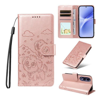 Embossed Heart Dog RFID Blocking Wallet Leather Phone Case, For vivo S2 5G / V80 Lite IN/PK, For vivo X300 E 5G, For vivo Y500 4G / iQOO Z11 5G / T5 Pro 5G, For vivo Y600 Pro 5G, For vivo Y05 4G / Y21 5G 2026, For vivo V70 FE 5G                        ...