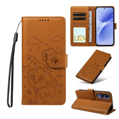 Embossed Heart Dog RFID Blocking Wallet Leather Phone Case, For vivo S2 5G / V80 Lite IN/PK, For vivo X300 E 5G, For vivo Y500 4G / iQOO Z11 5G / T5 Pro 5G, For vivo Y600 Pro 5G, For vivo Y05 4G / Y21 5G 2026, For vivo V70 FE 5G                        ...