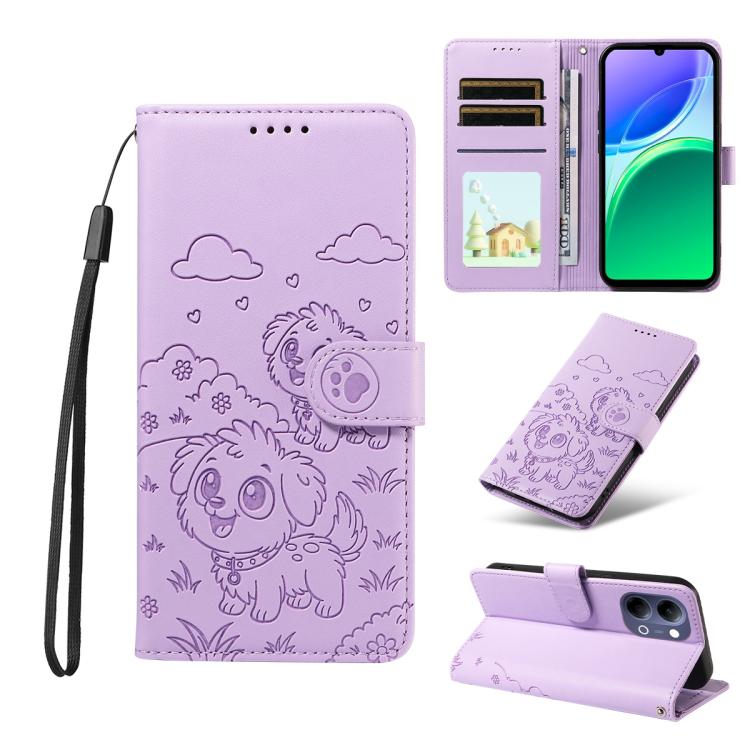 Embossed Heart Dog RFID Blocking Wallet Leather Phone Case, For vivo S2 5G / V80 Lite IN/PK, For vivo X300 E 5G, For vivo Y500 4G / iQOO Z11 5G / T5 Pro 5G, For vivo Y600 Pro 5G, For vivo Y05 4G / Y21 5G 2026, For vivo V70 FE 5G                        ...