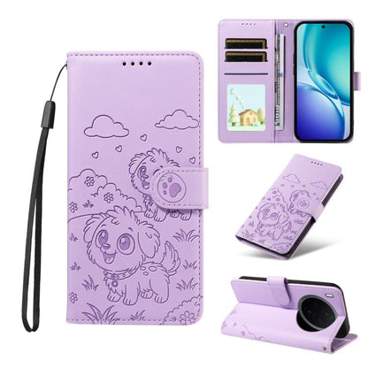 Embossed Heart Dog RFID Blocking Wallet Leather Phone Case, For vivo S2 5G / V80 Lite IN/PK, For vivo X300 E 5G, For vivo Y500 4G / iQOO Z11 5G / T5 Pro 5G, For vivo Y600 Pro 5G, For vivo Y05 4G / Y21 5G 2026, For vivo V70 FE 5G                        ...