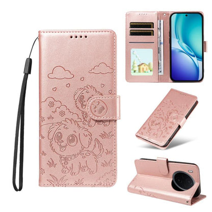 Embossed Heart Dog RFID Blocking Wallet Leather Phone Case, For vivo S2 5G / V80 Lite IN/PK, For vivo X300 E 5G, For vivo Y500 4G / iQOO Z11 5G / T5 Pro 5G, For vivo Y600 Pro 5G, For vivo Y05 4G / Y21 5G 2026, For vivo V70 FE 5G                        ...