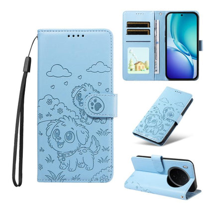 Embossed Heart Dog RFID Blocking Wallet Leather Phone Case, For vivo S2 5G / V80 Lite IN/PK, For vivo X300 E 5G, For vivo Y500 4G / iQOO Z11 5G / T5 Pro 5G, For vivo Y600 Pro 5G, For vivo Y05 4G / Y21 5G 2026, For vivo V70 FE 5G                        ...