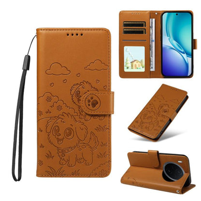 Embossed Heart Dog RFID Blocking Wallet Leather Phone Case, For vivo S2 5G / V80 Lite IN/PK, For vivo X300 E 5G, For vivo Y500 4G / iQOO Z11 5G / T5 Pro 5G, For vivo Y600 Pro 5G, For vivo Y05 4G / Y21 5G 2026, For vivo V70 FE 5G                        ...