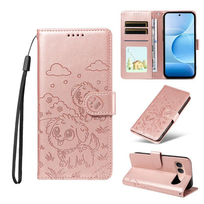 Embossed Heart Dog RFID Blocking Wallet Leather Phone Case, For vivo S2 5G / V80 Lite IN/PK, For vivo X300 E 5G, For vivo Y500 4G / iQOO Z11 5G / T5 Pro 5G, For vivo Y600 Pro 5G, For vivo Y05 4G / Y21 5G 2026, For vivo V70 FE 5G                        ...