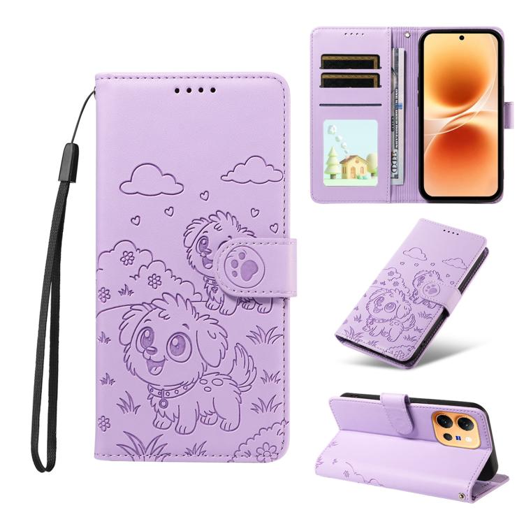 Embossed Heart Dog RFID Blocking Wallet Leather Phone Case, For vivo S2 5G / V80 Lite IN/PK, For vivo X300 E 5G, For vivo Y500 4G / iQOO Z11 5G / T5 Pro 5G, For vivo Y600 Pro 5G, For vivo Y05 4G / Y21 5G 2026, For vivo V70 FE 5G                        ...