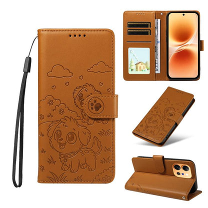 Embossed Heart Dog RFID Blocking Wallet Leather Phone Case, For vivo S2 5G / V80 Lite IN/PK, For vivo X300 E 5G, For vivo Y500 4G / iQOO Z11 5G / T5 Pro 5G, For vivo Y600 Pro 5G, For vivo Y05 4G / Y21 5G 2026, For vivo V70 FE 5G                        ...