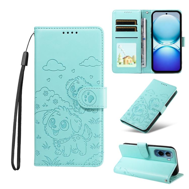 Embossed Heart Dog RFID Blocking Wallet Leather Phone Case, For vivo S2 5G / V80 Lite IN/PK, For vivo X300 E 5G, For vivo Y500 4G / iQOO Z11 5G / T5 Pro 5G, For vivo Y600 Pro 5G, For vivo Y05 4G / Y21 5G 2026, For vivo V70 FE 5G                        ...