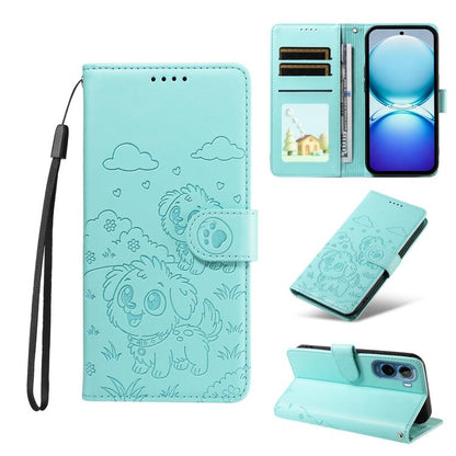 Embossed Heart Dog RFID Blocking Wallet Leather Phone Case, For vivo S2 5G / V80 Lite IN/PK, For vivo X300 E 5G, For vivo Y500 4G / iQOO Z11 5G / T5 Pro 5G, For vivo Y600 Pro 5G, For vivo Y05 4G / Y21 5G 2026, For vivo V70 FE 5G                        ...