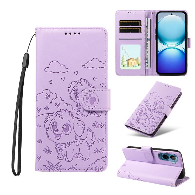 Embossed Heart Dog RFID Blocking Wallet Leather Phone Case, For vivo S2 5G / V80 Lite IN/PK, For vivo X300 E 5G, For vivo Y500 4G / iQOO Z11 5G / T5 Pro 5G, For vivo Y600 Pro 5G, For vivo Y05 4G / Y21 5G 2026, For vivo V70 FE 5G                        ...