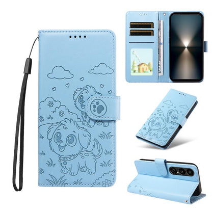 Embossed Heart Dog RFID Blocking Wallet Leather Phone Case, For Sony Xperia 1 VIII 2026, For Sony Xperia 1 VII 2025, For Sony Xperia 10 VI 2024, For Sony Xperia 1 VI 2024, For Sony Xperia 5 VI 2024, For Sony Xperia 5 V 2023, For Sony Xperia 1 V 2023   ...
