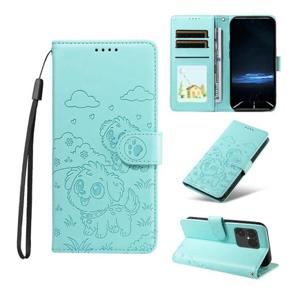 Embossed Heart Dog RFID Blocking Wallet Leather Phone Case, For Sony Xperia 1 VIII 2026, For Sony Xperia 1 VII 2025, For Sony Xperia 10 VI 2024, For Sony Xperia 1 VI 2024, For Sony Xperia 5 VI 2024, For Sony Xperia 5 V 2023, For Sony Xperia 1 V 2023   ...