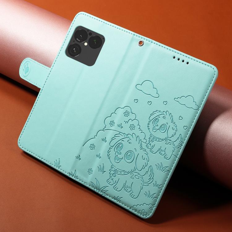 Embossed Heart Dog RFID Blocking Wallet Leather Phone Case, For Sony Xperia 1 VIII 2026, For Sony Xperia 1 VII 2025, For Sony Xperia 10 VI 2024, For Sony Xperia 1 VI 2024, For Sony Xperia 5 VI 2024, For Sony Xperia 5 V 2023, For Sony Xperia 1 V 2023   ...