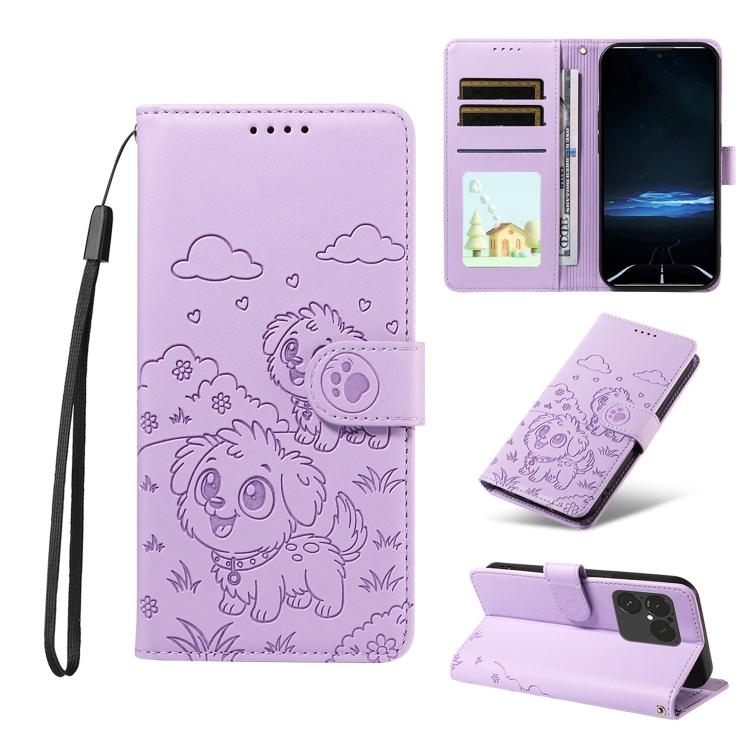 Embossed Heart Dog RFID Blocking Wallet Leather Phone Case, For Sony Xperia 1 VIII 2026, For Sony Xperia 1 VII 2025, For Sony Xperia 10 VI 2024, For Sony Xperia 1 VI 2024, For Sony Xperia 5 VI 2024, For Sony Xperia 5 V 2023, For Sony Xperia 1 V 2023   ...