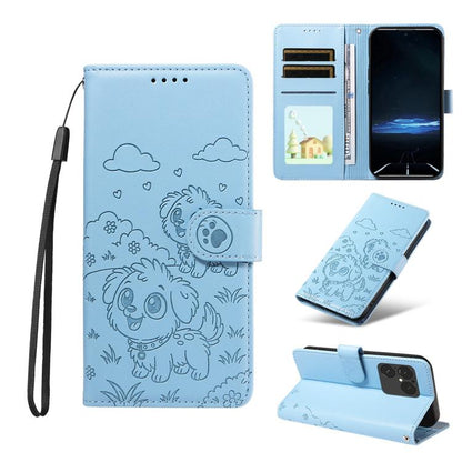 Embossed Heart Dog RFID Blocking Wallet Leather Phone Case, For Sony Xperia 1 VIII 2026, For Sony Xperia 1 VII 2025, For Sony Xperia 10 VI 2024, For Sony Xperia 1 VI 2024, For Sony Xperia 5 VI 2024, For Sony Xperia 5 V 2023, For Sony Xperia 1 V 2023   ...