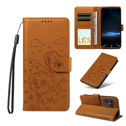 Embossed Heart Dog RFID Blocking Wallet Leather Phone Case, For Sony Xperia 1 VIII 2026, For Sony Xperia 1 VII 2025, For Sony Xperia 10 VI 2024, For Sony Xperia 1 VI 2024, For Sony Xperia 5 VI 2024, For Sony Xperia 5 V 2023, For Sony Xperia 1 V 2023   ...