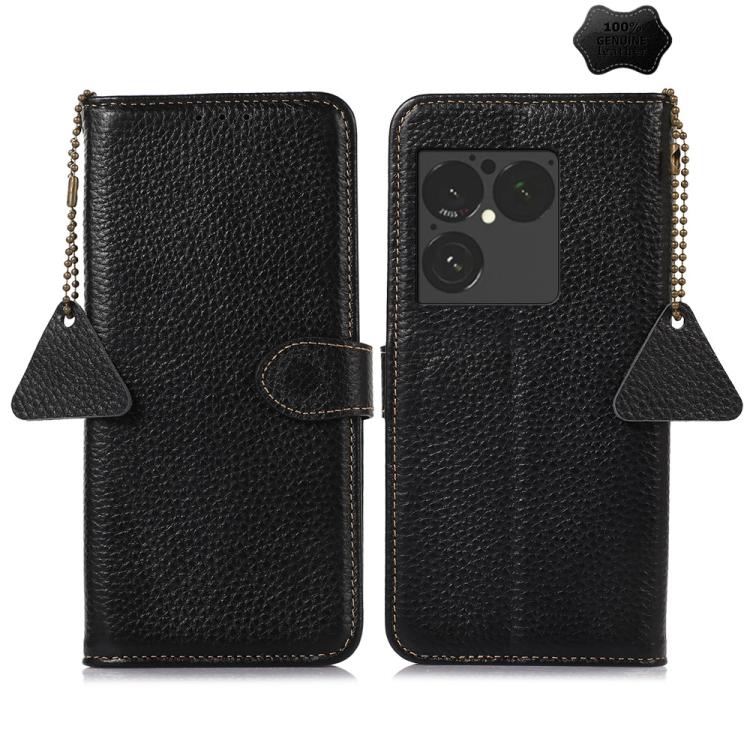 Genuine Leather Litchi Texture RFID Leather Phone Case, For Sony Xperia 1 VIII, For Sony Xperia 1 VII, For Sony Xperia 5 IV, For Sony Xperia 10 IV