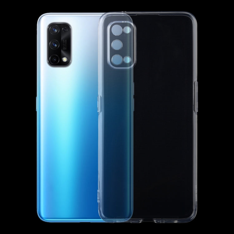 Ultra-thin transparent TPU case with raised camera area and side button cutouts, clear coverage
