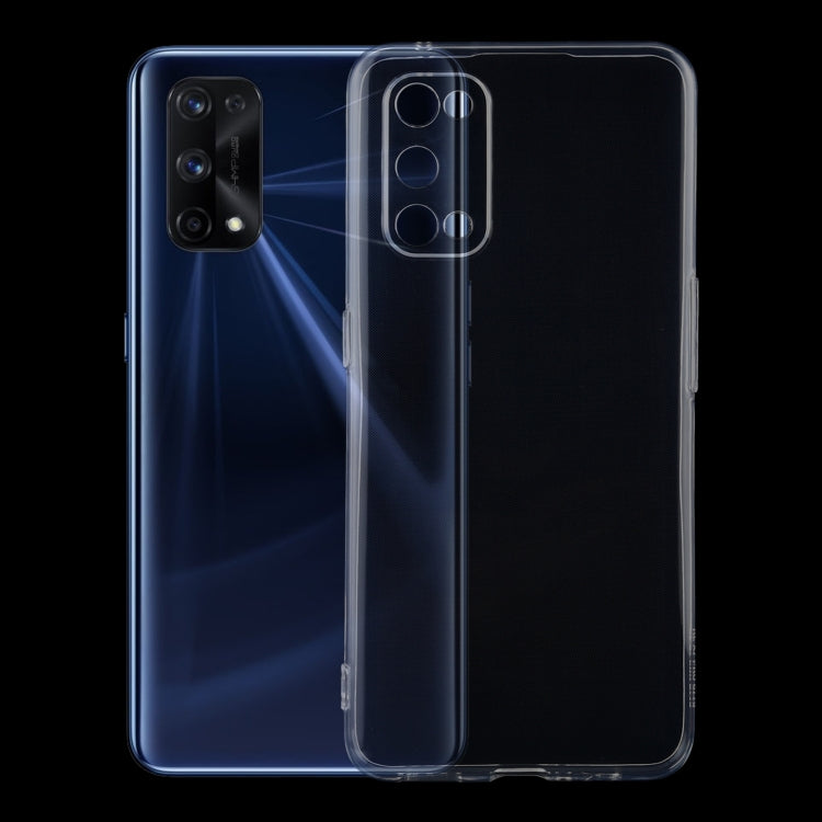 Clear TPU phone case angled display, with camera cutouts and access openings for ports