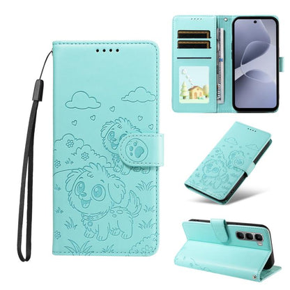Embossed Heart Dog RFID Blocking Wallet Leather Phone Case, For Infinix Smart 20 4G, For Infinix Hot 60 / 60i, For Infinix Hot 60 Pro+ 4G, For Infinix Hot 60 Pro 4G, For Infinix Smart 10 Plus 4G x6725B, For Infinix Smart 10 4G / Tecno Pop 10           ...