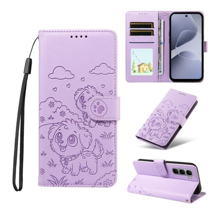 Embossed Heart Dog RFID Blocking Wallet Leather Phone Case, For Infinix Smart 20 4G, For Infinix Hot 60 / 60i, For Infinix Hot 60 Pro+ 4G, For Infinix Hot 60 Pro 4G, For Infinix Smart 10 Plus 4G x6725B, For Infinix Smart 10 4G / Tecno Pop 10           ...