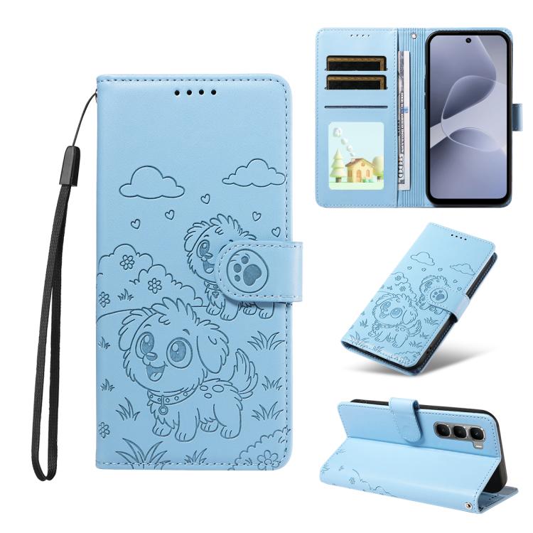Embossed Heart Dog RFID Blocking Wallet Leather Phone Case, For Infinix Smart 20 4G, For Infinix Hot 60 / 60i, For Infinix Hot 60 Pro+ 4G, For Infinix Hot 60 Pro 4G, For Infinix Smart 10 Plus 4G x6725B, For Infinix Smart 10 4G / Tecno Pop 10           ...