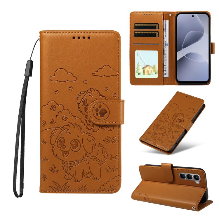 Embossed Heart Dog RFID Blocking Wallet Leather Phone Case, For Infinix Smart 20 4G, For Infinix Hot 60 / 60i, For Infinix Hot 60 Pro+ 4G, For Infinix Hot 60 Pro 4G, For Infinix Smart 10 Plus 4G x6725B, For Infinix Smart 10 4G / Tecno Pop 10           ...