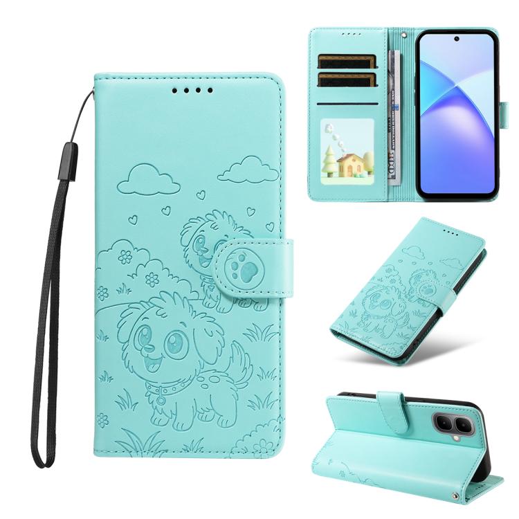 Embossed Heart Dog RFID Blocking Wallet Leather Phone Case, For Infinix Smart 20 4G, For Infinix Hot 60 / 60i, For Infinix Hot 60 Pro+ 4G, For Infinix Hot 60 Pro 4G, For Infinix Smart 10 Plus 4G x6725B, For Infinix Smart 10 4G / Tecno Pop 10           ...