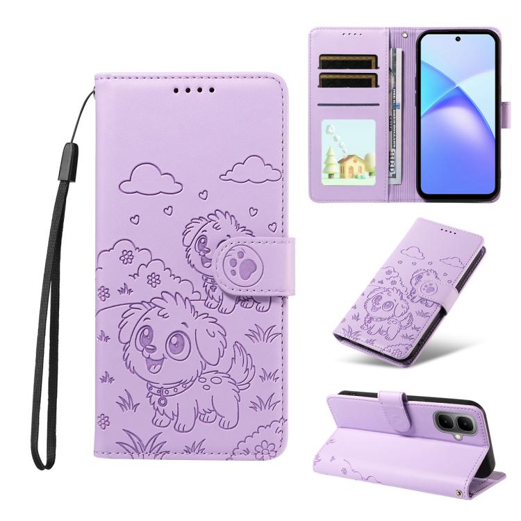 Embossed Heart Dog RFID Blocking Wallet Leather Phone Case, For Infinix Smart 20 4G, For Infinix Hot 60 / 60i, For Infinix Hot 60 Pro+ 4G, For Infinix Hot 60 Pro 4G, For Infinix Smart 10 Plus 4G x6725B, For Infinix Smart 10 4G / Tecno Pop 10           ...
