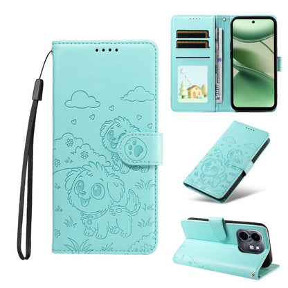 Embossed Heart Dog RFID Blocking Wallet Leather Phone Case, For Infinix Smart 20 4G, For Infinix Hot 60 / 60i, For Infinix Hot 60 Pro+ 4G, For Infinix Hot 60 Pro 4G, For Infinix Smart 10 Plus 4G x6725B, For Infinix Smart 10 4G / Tecno Pop 10           ...