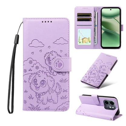 Embossed Heart Dog RFID Blocking Wallet Leather Phone Case, For Infinix Smart 20 4G, For Infinix Hot 60 / 60i, For Infinix Hot 60 Pro+ 4G, For Infinix Hot 60 Pro 4G, For Infinix Smart 10 Plus 4G x6725B, For Infinix Smart 10 4G / Tecno Pop 10           ...
