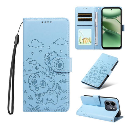 Embossed Heart Dog RFID Blocking Wallet Leather Phone Case, For Infinix Smart 20 4G, For Infinix Hot 60 / 60i, For Infinix Hot 60 Pro+ 4G, For Infinix Hot 60 Pro 4G, For Infinix Smart 10 Plus 4G x6725B, For Infinix Smart 10 4G / Tecno Pop 10           ...