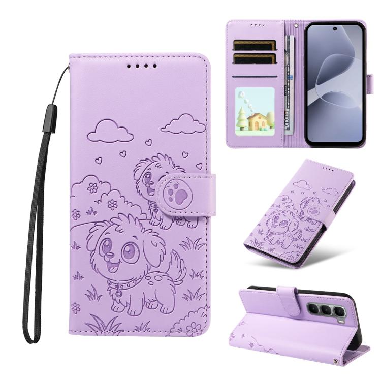Embossed Heart Dog RFID Blocking Wallet Leather Phone Case, For Infinix Smart 20 4G, For Infinix Hot 60 / 60i, For Infinix Hot 60 Pro+ 4G, For Infinix Hot 60 Pro 4G, For Infinix Smart 10 Plus 4G x6725B, For Infinix Smart 10 4G / Tecno Pop 10           ...