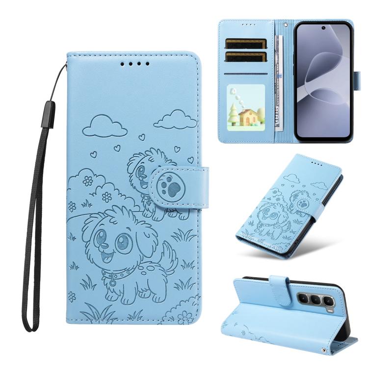 Embossed Heart Dog RFID Blocking Wallet Leather Phone Case, For Infinix Smart 20 4G, For Infinix Hot 60 / 60i, For Infinix Hot 60 Pro+ 4G, For Infinix Hot 60 Pro 4G, For Infinix Smart 10 Plus 4G x6725B, For Infinix Smart 10 4G / Tecno Pop 10           ...
