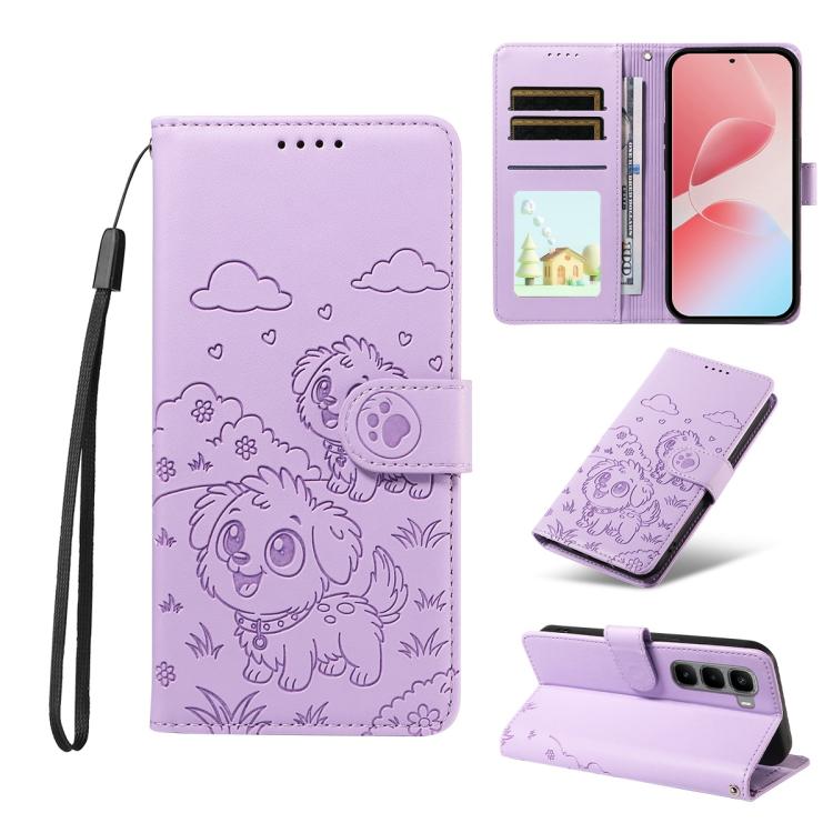 Embossed Heart Dog RFID Blocking Wallet Leather Phone Case, For Infinix Smart 20 4G, For Infinix Hot 60 / 60i, For Infinix Hot 60 Pro+ 4G, For Infinix Hot 60 Pro 4G, For Infinix Smart 10 Plus 4G x6725B, For Infinix Smart 10 4G / Tecno Pop 10           ...