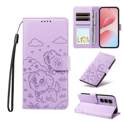 Embossed Heart Dog RFID Blocking Wallet Leather Phone Case, For Infinix Smart 20 4G, For Infinix Hot 60 / 60i, For Infinix Hot 60 Pro+ 4G, For Infinix Hot 60 Pro 4G, For Infinix Smart 10 Plus 4G x6725B, For Infinix Smart 10 4G / Tecno Pop 10           ...