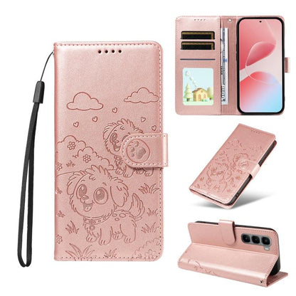 Embossed Heart Dog RFID Blocking Wallet Leather Phone Case, For Infinix Smart 20 4G, For Infinix Hot 60 / 60i, For Infinix Hot 60 Pro+ 4G, For Infinix Hot 60 Pro 4G, For Infinix Smart 10 Plus 4G x6725B, For Infinix Smart 10 4G / Tecno Pop 10           ...