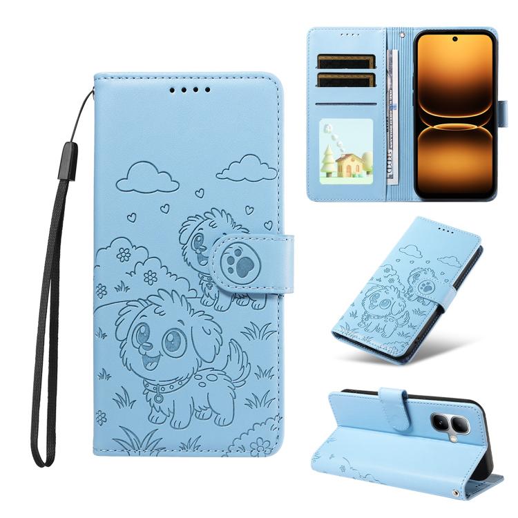 Embossed Heart Dog RFID Blocking Wallet Leather Phone Case, For Infinix Smart 20 4G, For Infinix Hot 60 / 60i, For Infinix Hot 60 Pro+ 4G, For Infinix Hot 60 Pro 4G, For Infinix Smart 10 Plus 4G x6725B, For Infinix Smart 10 4G / Tecno Pop 10           ...