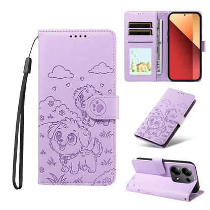 Embossed Heart Dog RFID Blocking Wallet Leather Phone Case, For Redmi A5 4G 171.7mm / Poco C71, For Redmi Note 14S / 13 Pro 4G Global, For Redmi K80 Pro / Poco F7 Ultra, For Redmi K80 / Poco F7 Pro, For Redmi 14C 4G / 5G / 14R / A4                     ...