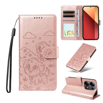 Embossed Heart Dog RFID Blocking Wallet Leather Phone Case, For Redmi A5 4G 171.7mm / Poco C71, For Redmi Note 14S / 13 Pro 4G Global, For Redmi K80 Pro / Poco F7 Ultra, For Redmi K80 / Poco F7 Pro, For Redmi 14C 4G / 5G / 14R / A4                     ...