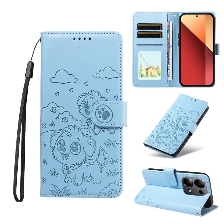 Embossed Heart Dog RFID Blocking Wallet Leather Phone Case, For Redmi A5 4G 171.7mm / Poco C71, For Redmi Note 14S / 13 Pro 4G Global, For Redmi K80 Pro / Poco F7 Ultra, For Redmi K80 / Poco F7 Pro, For Redmi 14C 4G / 5G / 14R / A4                     ...
