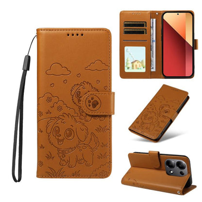 Embossed Heart Dog RFID Blocking Wallet Leather Phone Case, For Redmi A5 4G 171.7mm / Poco C71, For Redmi Note 14S / 13 Pro 4G Global, For Redmi K80 Pro / Poco F7 Ultra, For Redmi K80 / Poco F7 Pro, For Redmi 14C 4G / 5G / 14R / A4                     ...