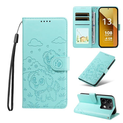 Embossed Heart Dog RFID Blocking Wallet Leather Phone Case, For Redmi A5 4G 171.7mm / Poco C71, For Redmi Note 14S / 13 Pro 4G Global, For Redmi K80 Pro / Poco F7 Ultra, For Redmi K80 / Poco F7 Pro, For Redmi 14C 4G / 5G / 14R / A4                     ...