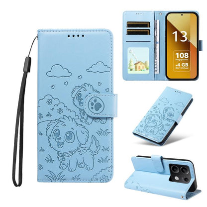 Embossed Heart Dog RFID Blocking Wallet Leather Phone Case, For Redmi A5 4G 171.7mm / Poco C71, For Redmi Note 14S / 13 Pro 4G Global, For Redmi K80 Pro / Poco F7 Ultra, For Redmi K80 / Poco F7 Pro, For Redmi 14C 4G / 5G / 14R / A4                     ...