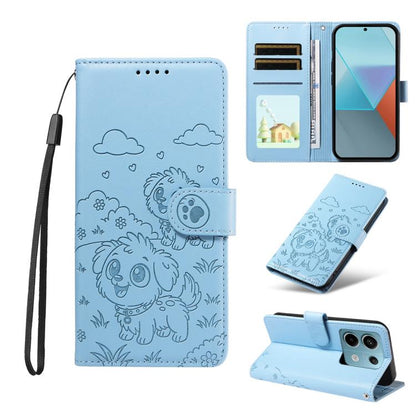 Embossed Heart Dog RFID Blocking Wallet Leather Phone Case, For Redmi A5 4G 171.7mm / Poco C71, For Redmi Note 14S / 13 Pro 4G Global, For Redmi K80 Pro / Poco F7 Ultra, For Redmi K80 / Poco F7 Pro, For Redmi 14C 4G / 5G / 14R / A4                     ...